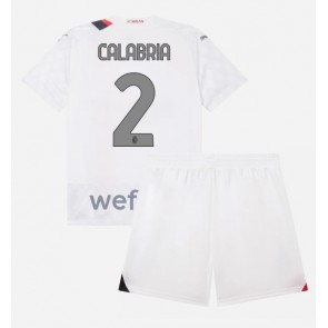 AC Milan Davide Calabria #2 Gostujuci Dres za Dječji 2023-24 Kratak Rukavima (+ kratke hlače)